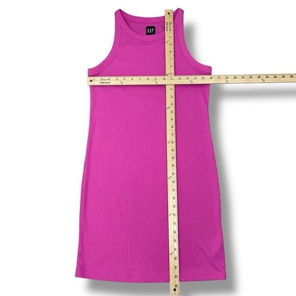 Gap Ribbed Knit Slip Tank Top Sleeveless Sundress Dress Pink Small - Picture 11 of 12